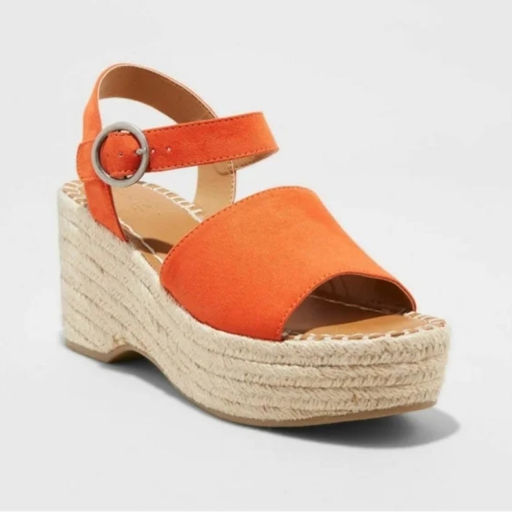 Universal Thread | Orange Platform Sandals - image 1
